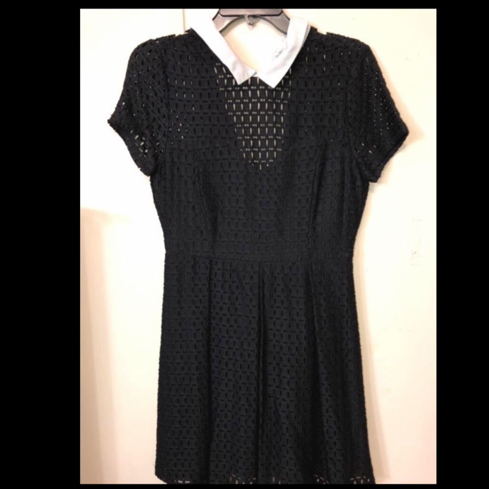 Black collared dress